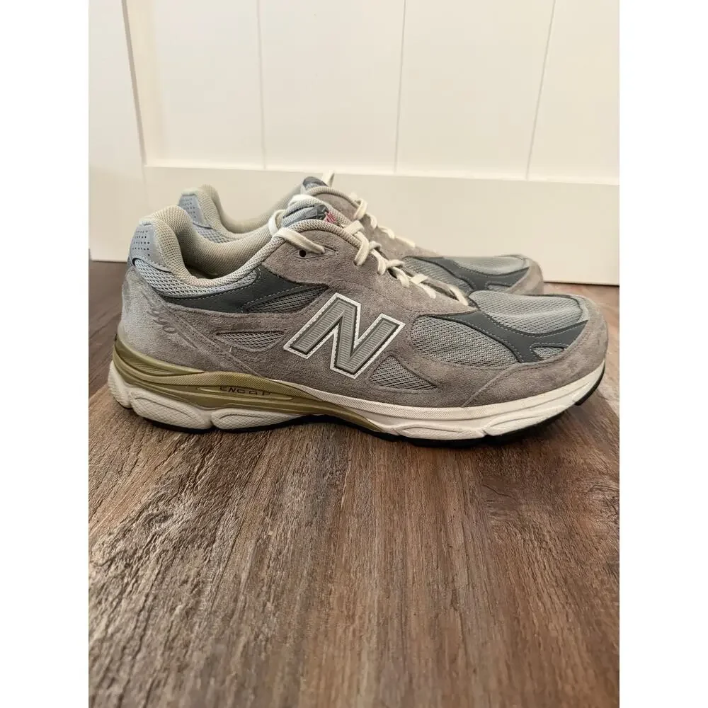 New Balance 990v3 Castlerock M990GL3 IN GRAY Mens US Size 13 GUC (NO INSOLES)